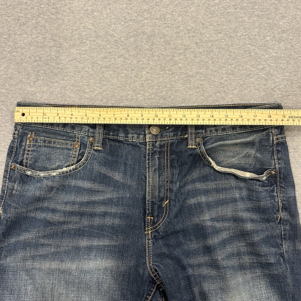 American Eagle Low Rise Boot Jeans Men's Size 36x32 (Fits 38x29.5)‎ Dark Wash - Picture 4 of 9